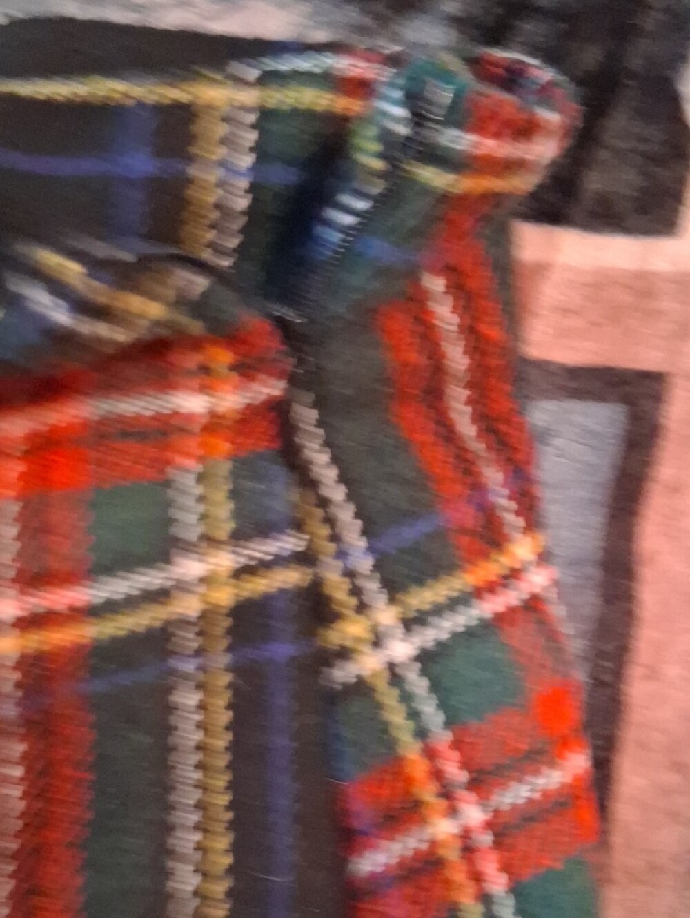 Alya Red, Green & Navy Tartan Wrap Skirt - Picture 3 of 6